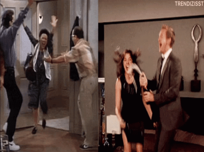 Party People Jumping For Joy GIF