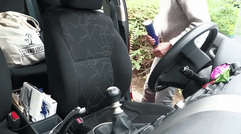 Party Popper On A Car GIF