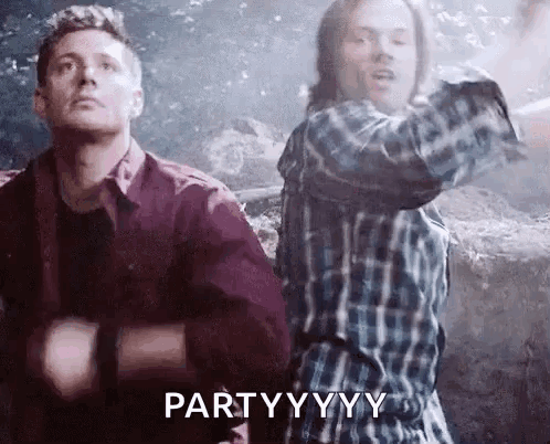 Party Supernatural Dean And Sam GIF