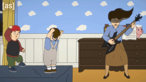 Partying Head Banging F Is For Family GIF