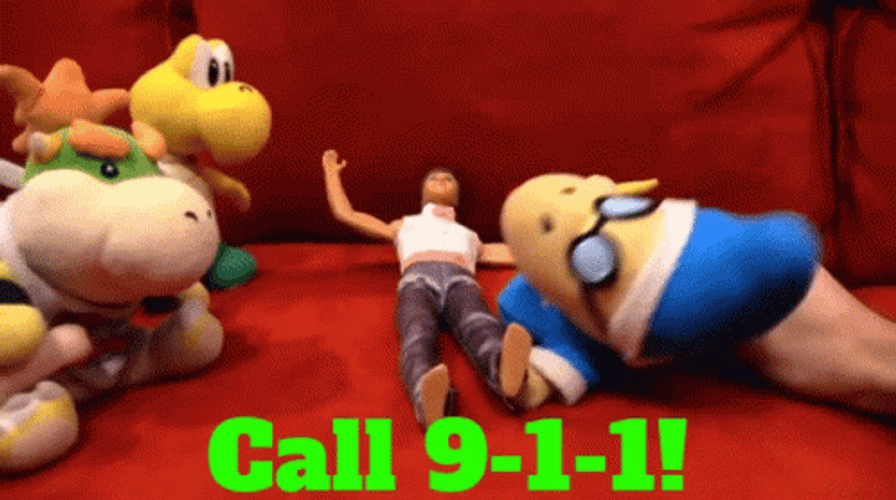 Passed Out Puppet Call Wambulance GIF