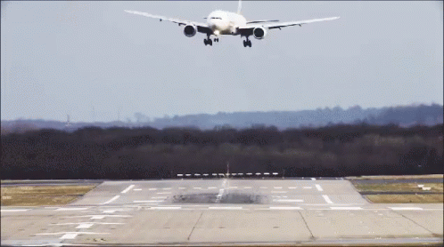 Passenger Plane Hard Landed GIF
