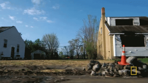 Passing By Ghost Town Car Window Perspective GIF