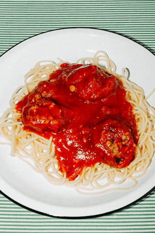 Pasta Spaghetti On Plate GIF