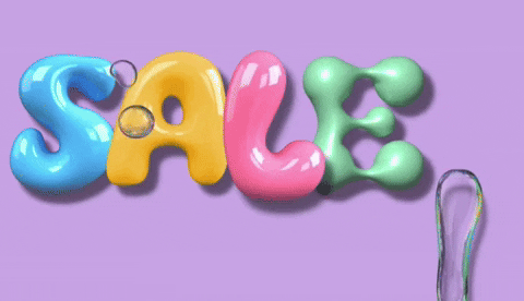 Pastel Colored Slime Sale Word GIF