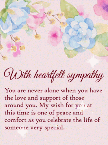 Pastel Flowers Sorry For Your Loss GIF