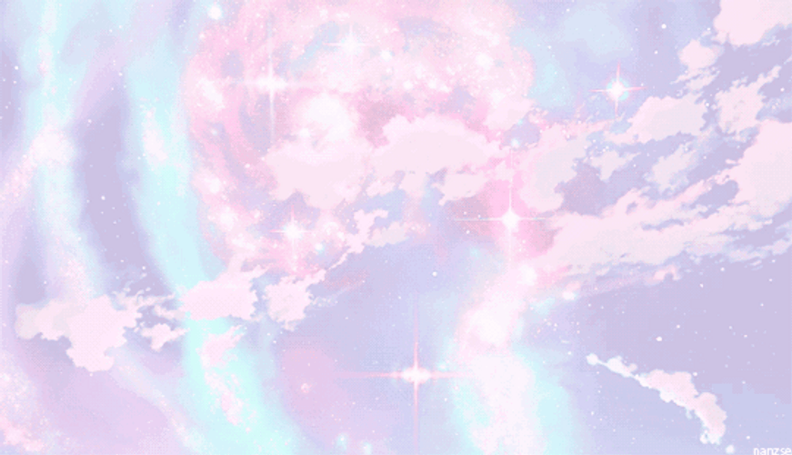 anime scenery gif sky