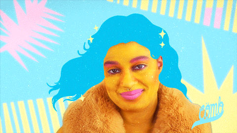 Pastel Hair Flip GIF