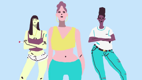 Pastel Hip Hop Women GIF