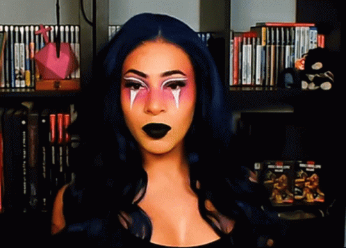 Pastel Orange Aesthetic Gothic Make Up GIF