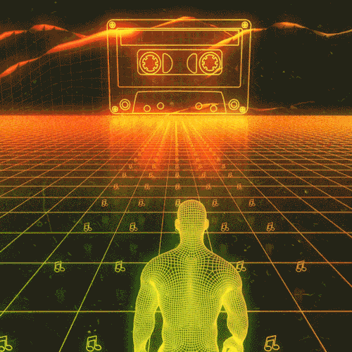 Pastel Orange Aesthetic Retro Portal GIF
