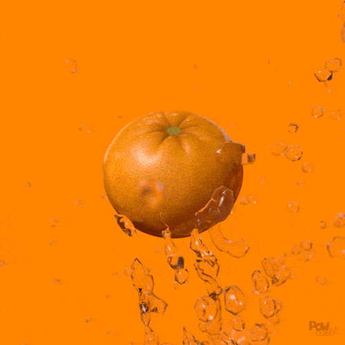 Pastel Orange Water Splash Aesthetic GIF