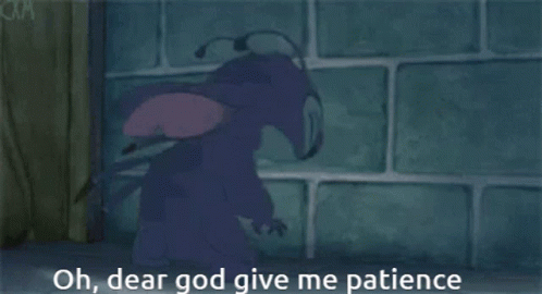 Stich Asks For Patience GIF