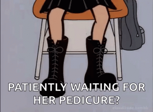 Patiently Waiting For Her Pedicure GIF