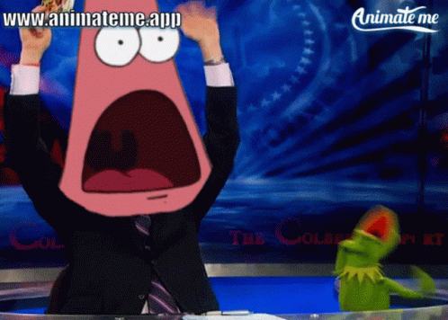 Patrick And Kermit Frog Celebrate Meme GIF