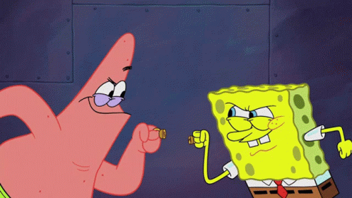Patrick And SpongeBob Fighting GIF
