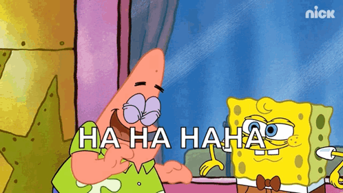 Patrick And Spongebob Laughing Ha Ha Ha Ha GIF