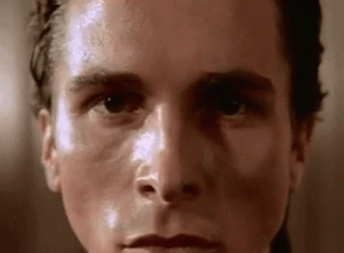 Patrick Bateman Glaring Youll Shoot Your Eye Out GIF