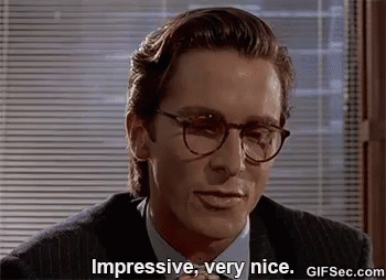 Patrick Bateman Impressive Very Nice GIF