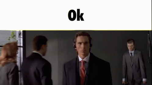 Patrick Bateman Walking Okay GIF