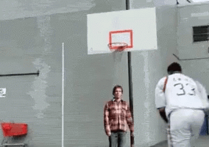 Patrick Ewing Destroy Ring With Dunk GIF