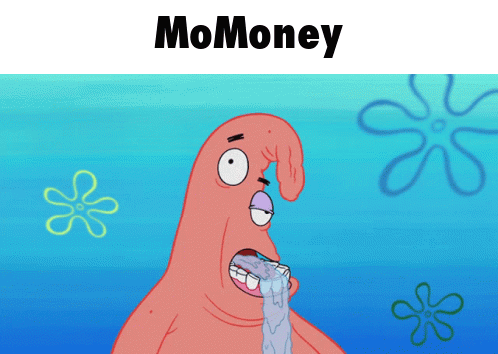 Patrick From Spongebob Saying Momoney GIF
