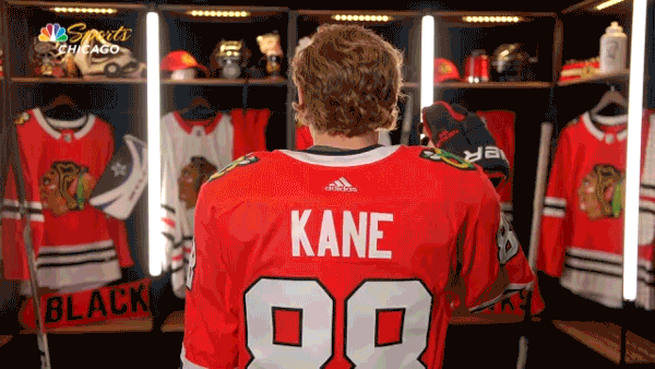 Patrick Kane 88 Hockey Jersey GIF