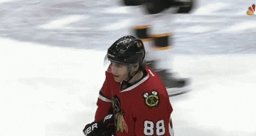 Patrick Kane Black Hockey Helmet GIF
