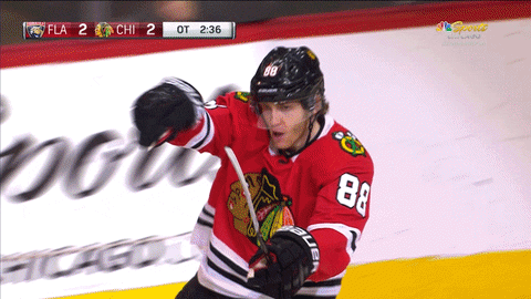 Patrick Kane Greeted With Hug GIF