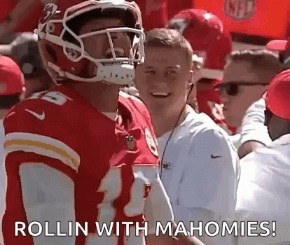 Rolling With Smilling Patrick Mahomes GIF