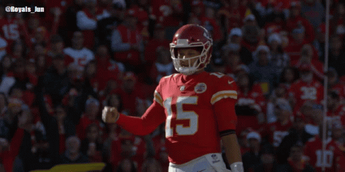 Patrick Mahomes Fist Pump With Crowd GIF