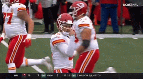 Patrick Mahomes Celebration Running Backwards GIF