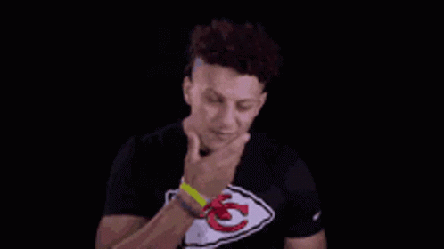 Patrick Mahomes Rubbing His Chin GIF