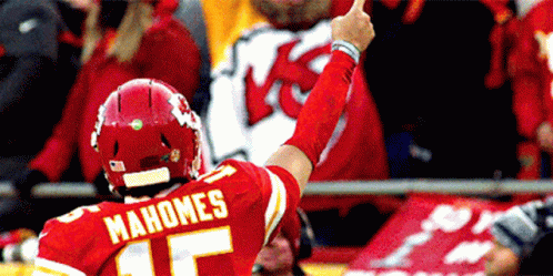 Patrick Mahomes Football Number One GIF