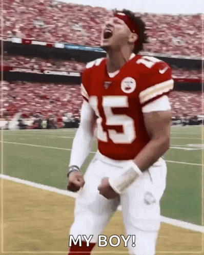 Patrick Mahomes Football Scream My Boy GIF