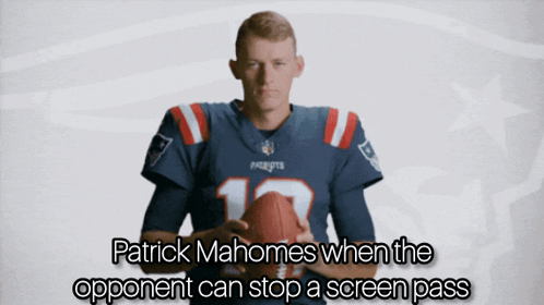 Patrick Mahomes Holding Football When Opponent Stops Screen Pass
