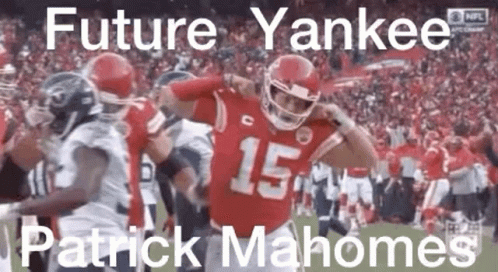 Patrick Mahomes Is Playing For The Kansas City Chiefs And Is Dancing On The Field . GIF