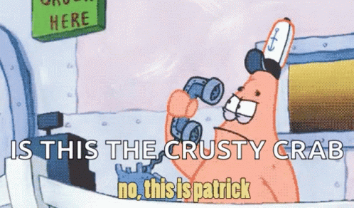 Patrick Meme Answers Call Angrily GIF