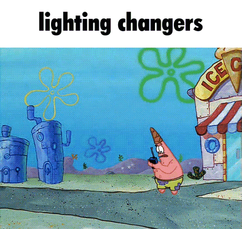 Patrick Meme Lighting Changes GIF