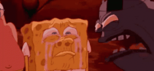 Patrick Meme Scared Melting GIF