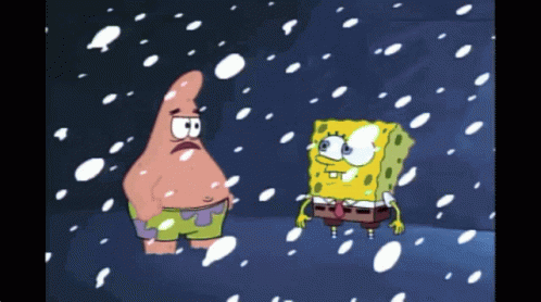 Patrick Meme Snowy Weather GIF