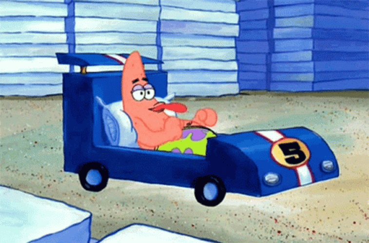 Patrick Race Car Bed GIF