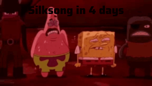 Patrick Star And Spongebob Squarepants Are Standing Next To Each Other In A Dark Room In A Cartoon . GIF