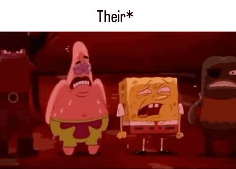 Patrick Star And Spongebob Squarepants Are Standing Next To Each Other In A Room . GIF