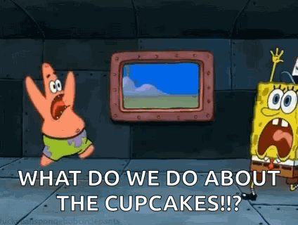 Patrick Star And SpongeBob SquarePants Standing By Window GIF