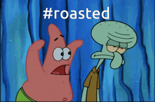 Patrick Star And Squidward Roasted GIF