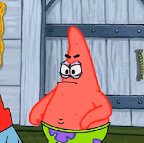 Patrick Star Angry Look