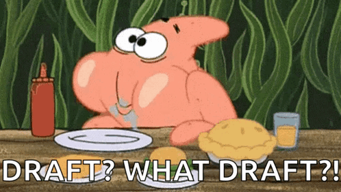 Patrick Star Asking What Draft GIF
