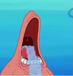 Patrick Star Crying With Mouth Open