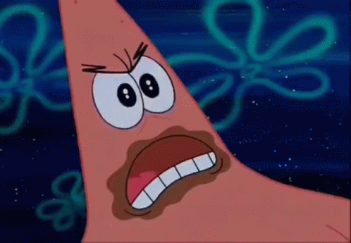 Patrick Star From Spongebob Has A Very Angry Face GIF